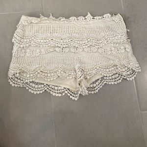 Urban outfitters lace shorts.